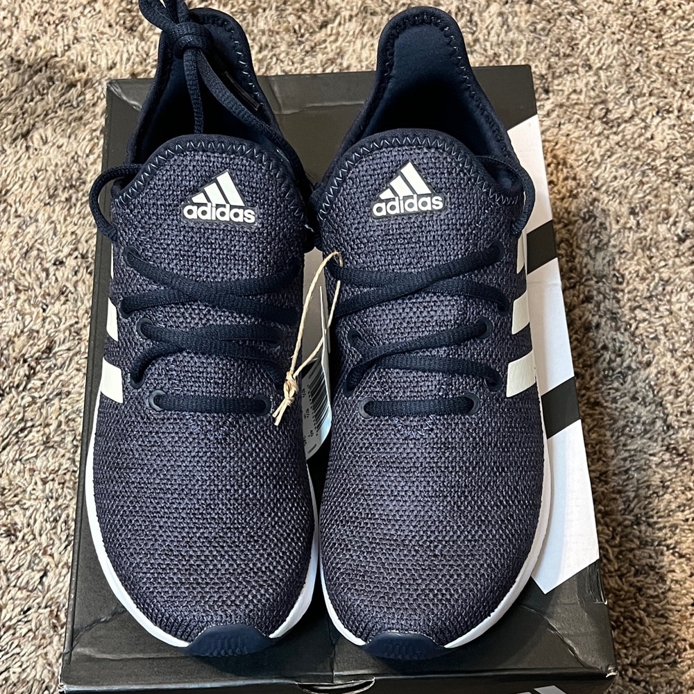 Adidas Cloudfoam Pure SPW Dark Blue Knit Sneakers New with box